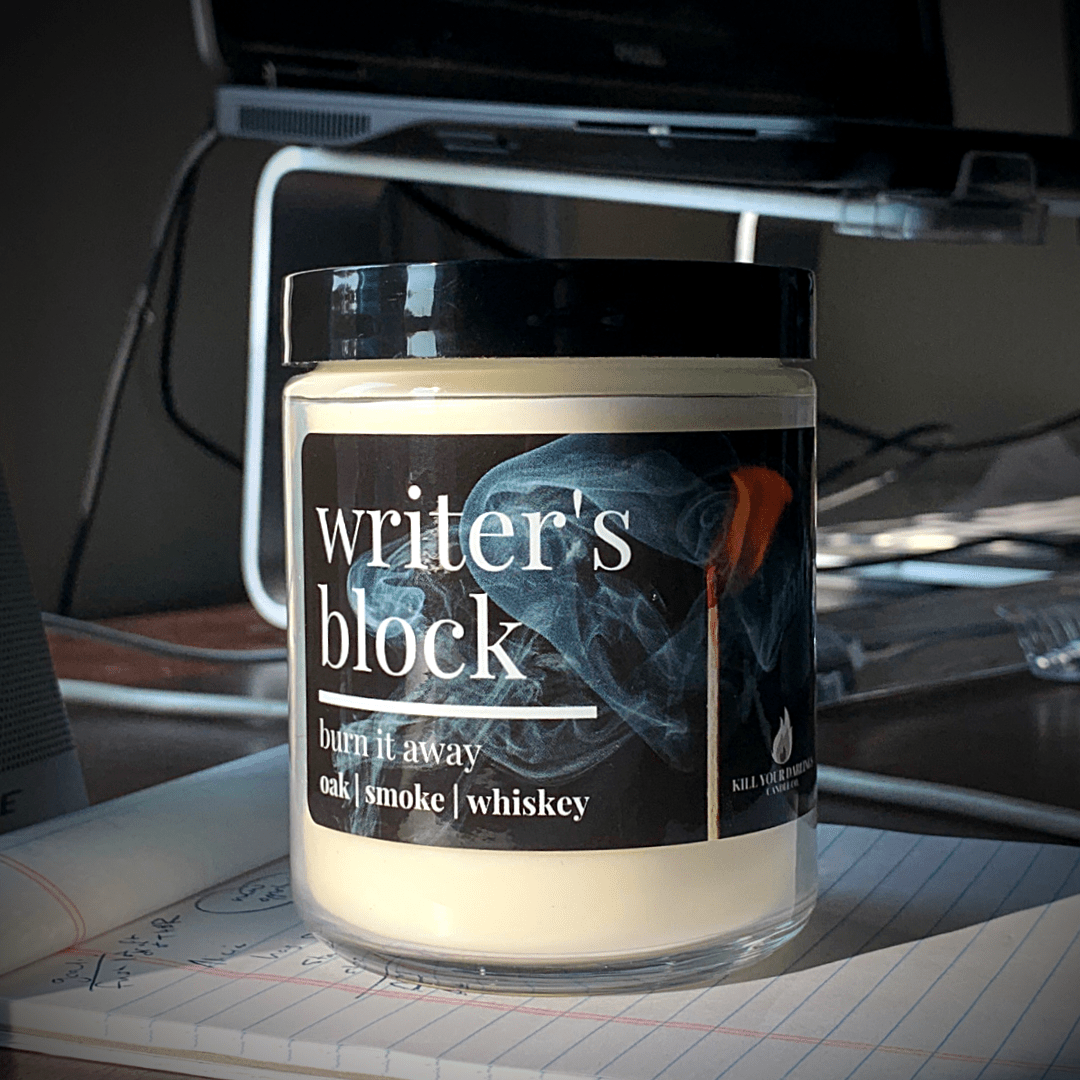 Writing themed candles